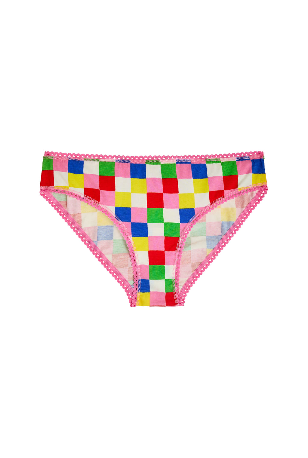 Culotte Coton BIO - Damier Multicolore